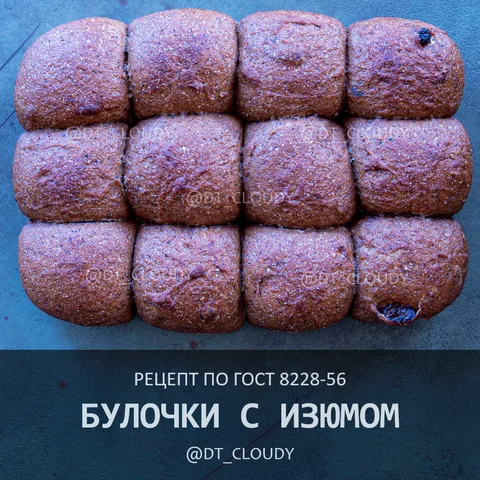 Булочки с изюмом